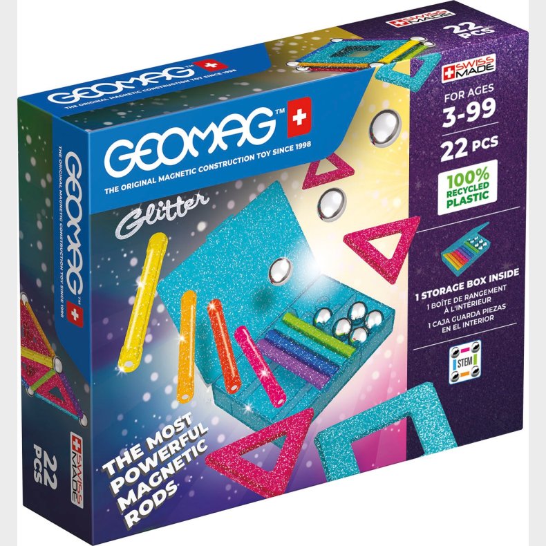 Geomag Glitter Panels Byggest 22 Dele