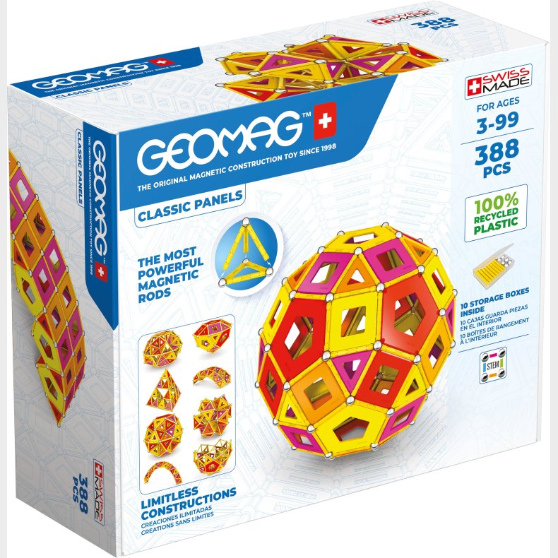 Geomag Classic Panels Warm Masterbox Byggest 388 Dele