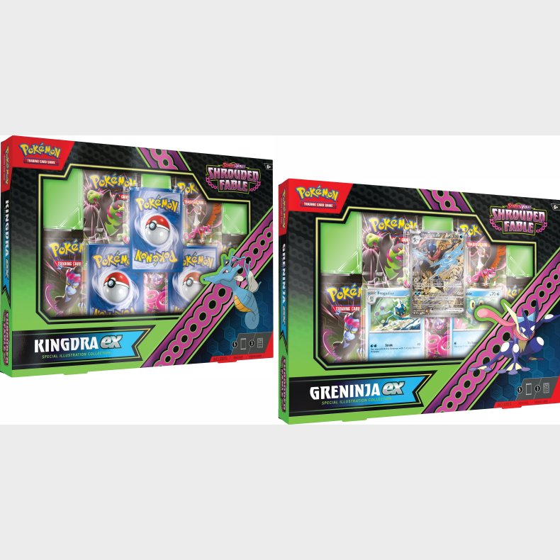 Pokmon Scarlet &  Violet Shrouder Fable EX Samlekort Kingdra/Greninja Blandet Udvalg