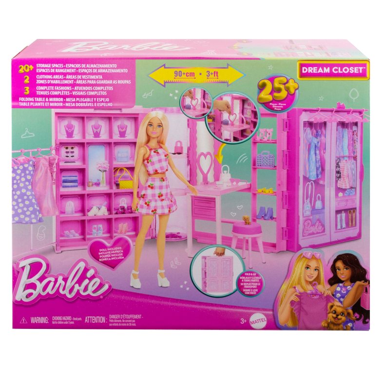 Barbie Dream Closet Legest med Dukke og Tilbehr