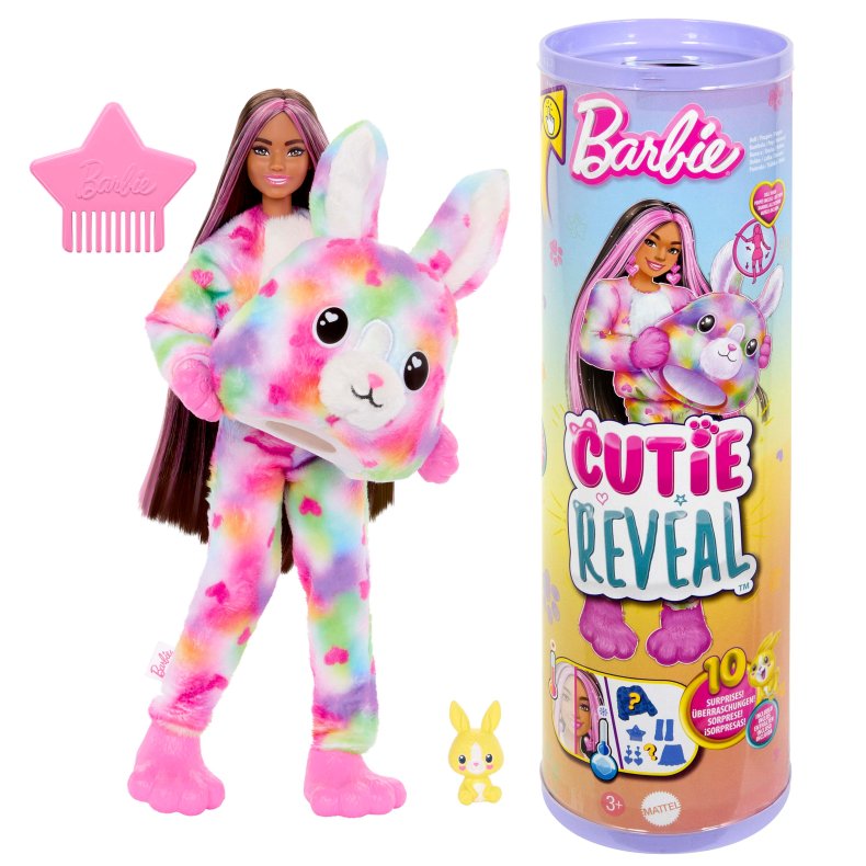 Barbie Cutie Reveal Dukke med Tie-dye Kanin