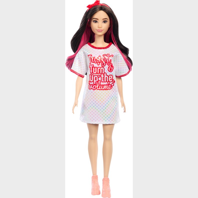 Barbie Fashionista Dukke med Sort Hr &amp;  Twist 'N Turn Kjole