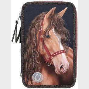 Miss Melody Tredelt Penalhus med LED-lys Glitter Horse