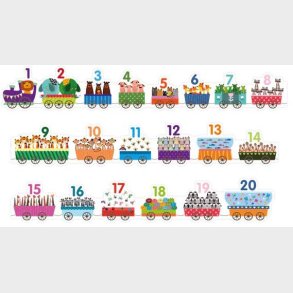 Barbo Toys 123 Puslespil Tog med Dyr 20 Brikker