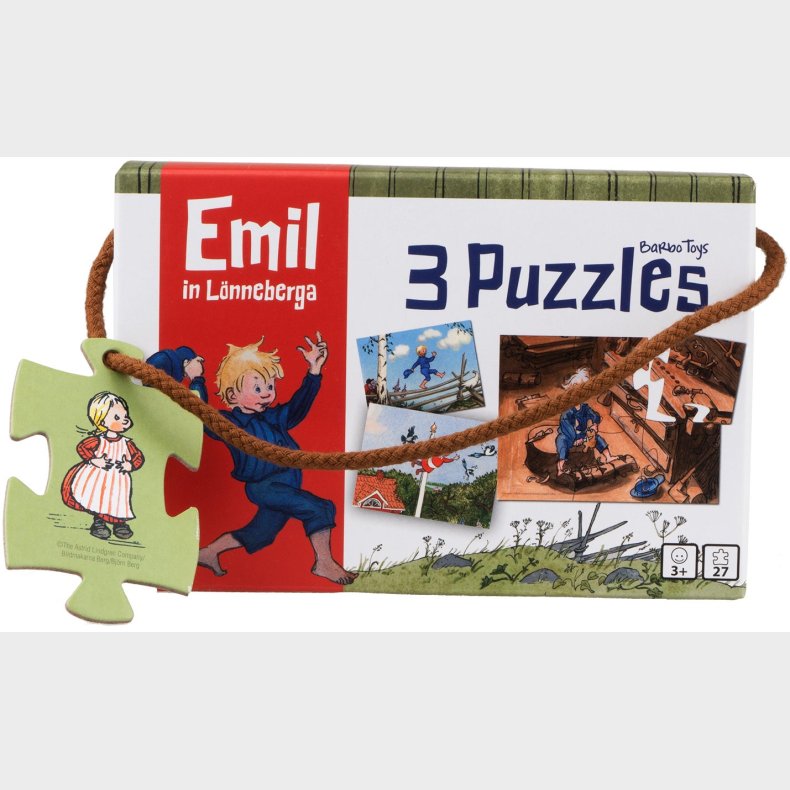 Barbo Toys Emil Fra Lnneberg Puslespil 3-i-1