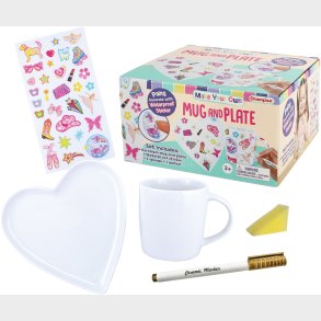 Alrico DIY-st Dekorr Din Kop og Tallerken med Klistermrker