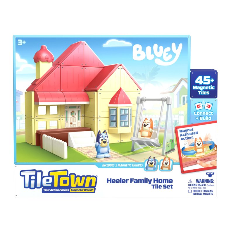 Bluey Tile Town Bluey Heeler House Byggest 46 Brikker