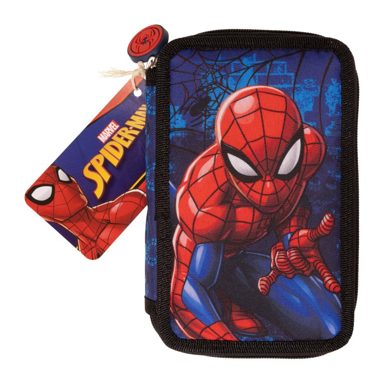 Marvel Spider-Man Dobbelt Penalhus, Bl