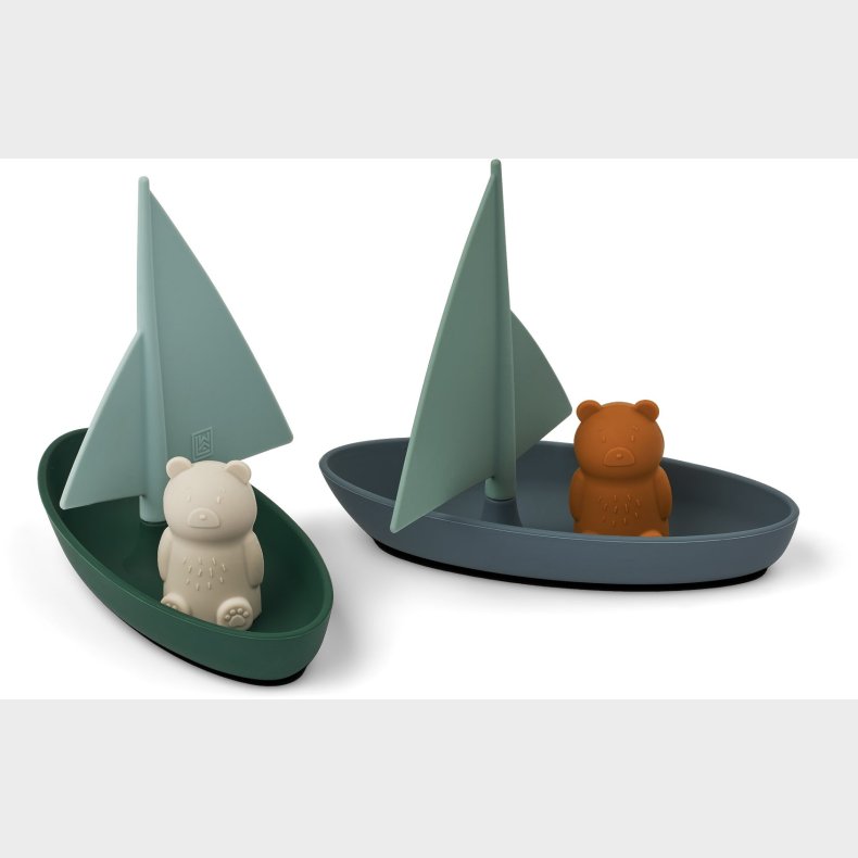 LIEWOOD Ensley Boats Badelegetj 2-pak, Whale Blue/Multi