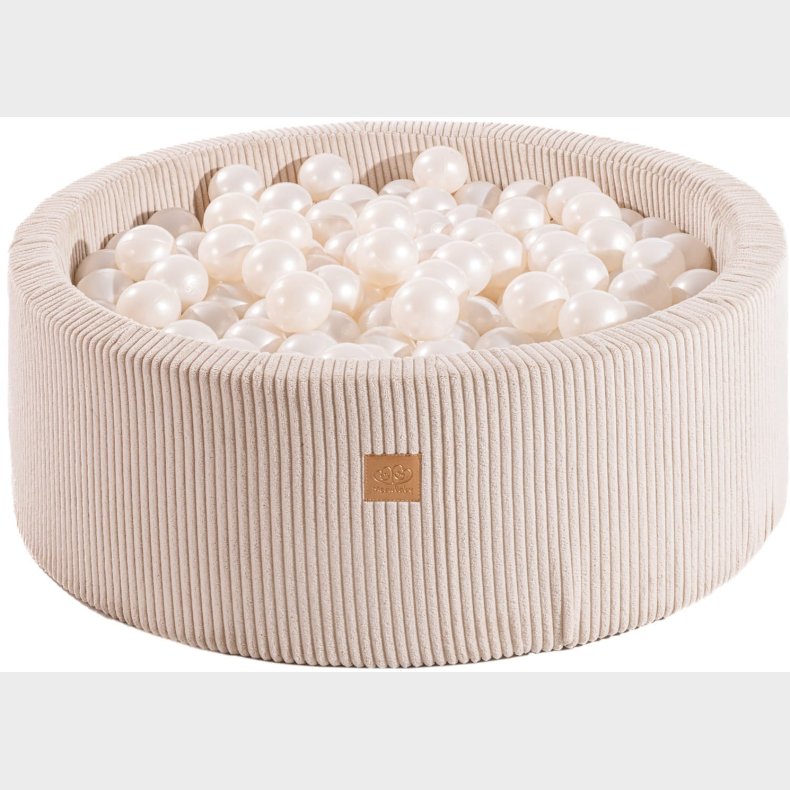 Meowbaby Rund Boldbassin Kraftig Fljl 30x90, Ecru