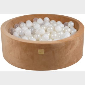 Meowbaby Rund Boldbassin Supersoft Velour 30x90, Karamel