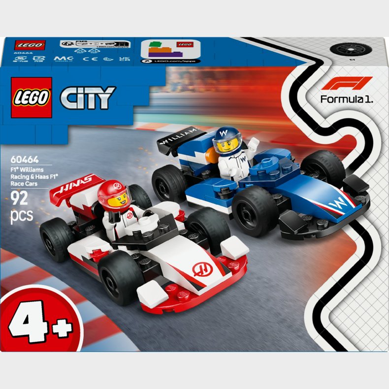LEGO City 60464 F1 Williams Racing og Haas F1-racerbiler