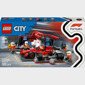 LEGO City 60443 F1-pitstop og pitcrew med Ferrari-bil