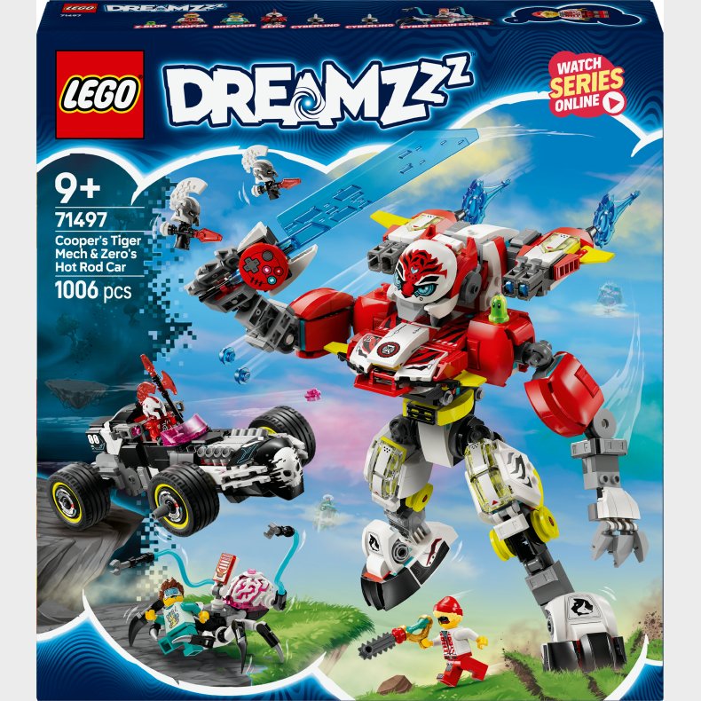 LEGO DREAMZzz 71497 Coopers tiger-mech og Zeros hotrod-bil