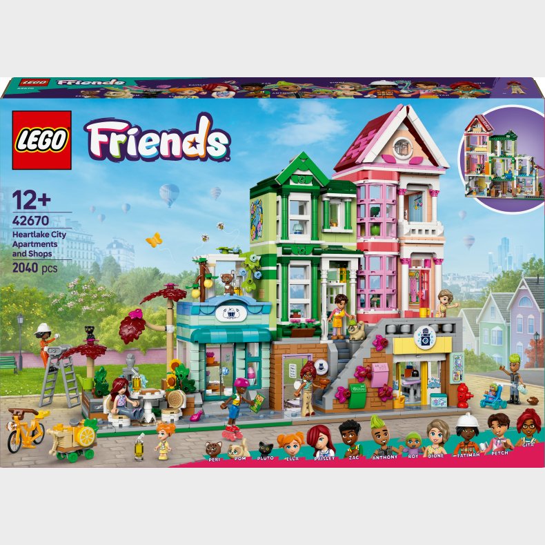 LEGO Friends 42670 Heartlake City lejligheder og butikker