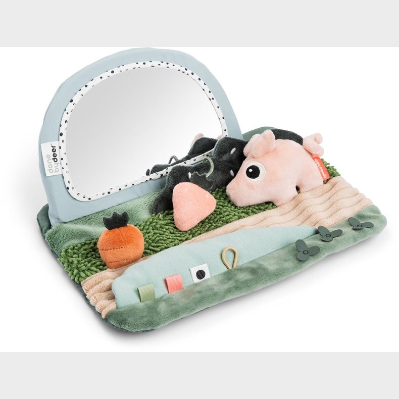 Done By Deer Tiny Farm Tummy Time Mirror Aktivitetslegetj