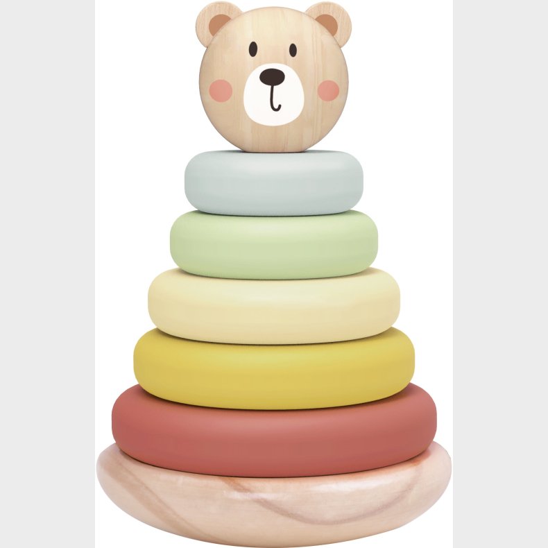 Tooky Toy Bj�rn Stabelt�rn, Multifarvet