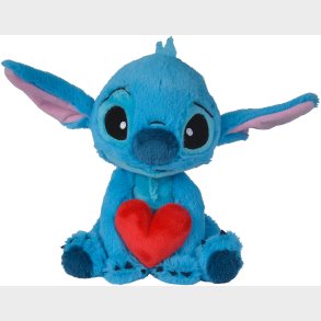 Disney Stitch Bamse med Hjerte 25 cm