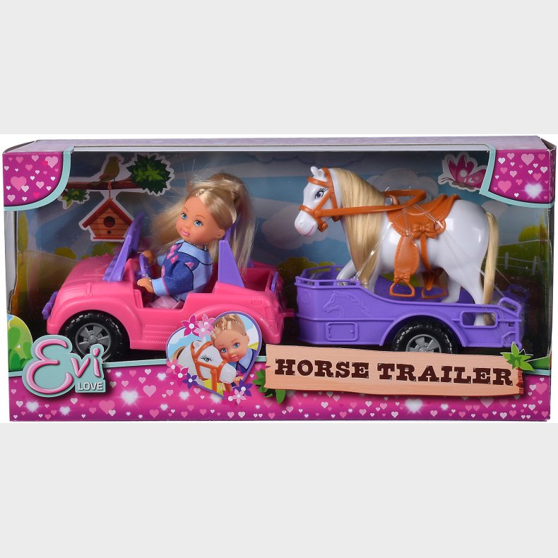 Evi LOVE Legest Jeep med Hestetrailer