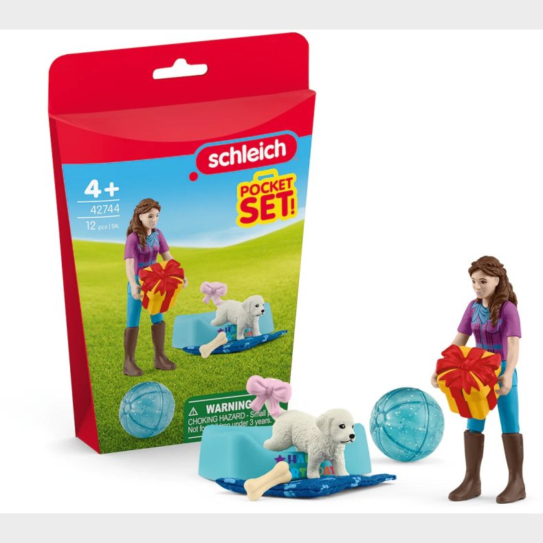 Schleich 42744 Pocket Set Legest Fdselsdagsfest med Lisa