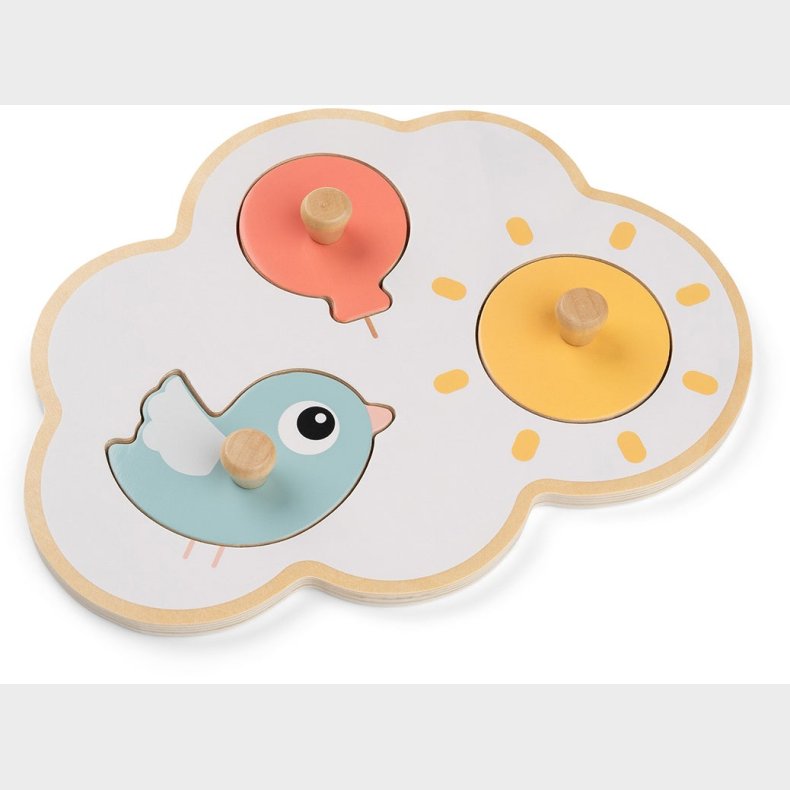 Done By Deer First Peg Happy Clouds Puslespil, Color mix