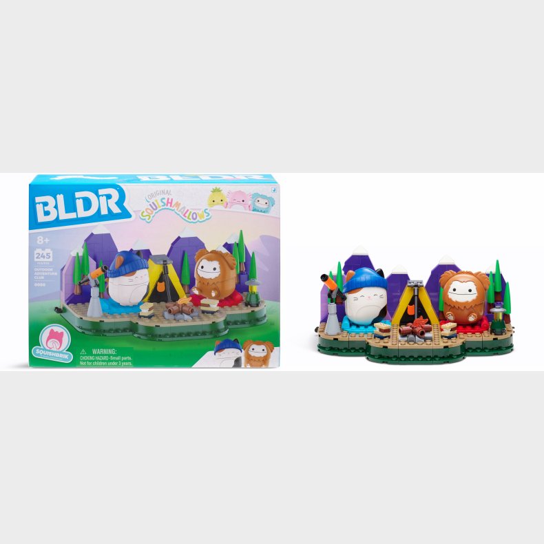 BLDR Squishmallows Byggest Camping med Cam &  Benny