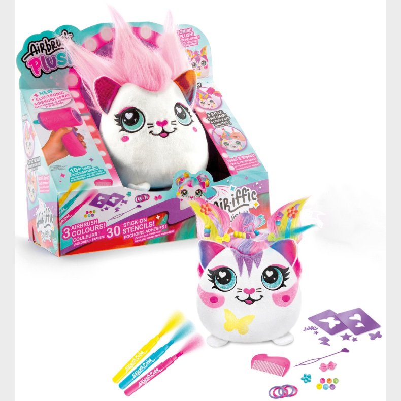 Canal Toys Airbrush Plush Hair'iffic Squishy Bamse Pal-Precious  17 cm