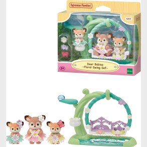Sylvanian Families Hjortebabyer Figurer med Blomstret Gyngestativ