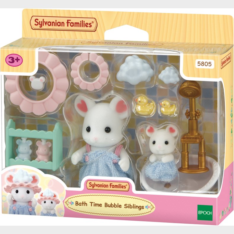 Sylvanian Families Bath Time Bubble Sskende Figurer