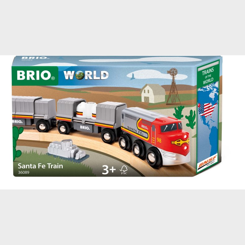 BRIO World 36089 Trains of the World Santa Fe Tog