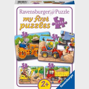 Ravensburger My First Puzzles Puslespil Dyr P Byggepladser 4-i-1