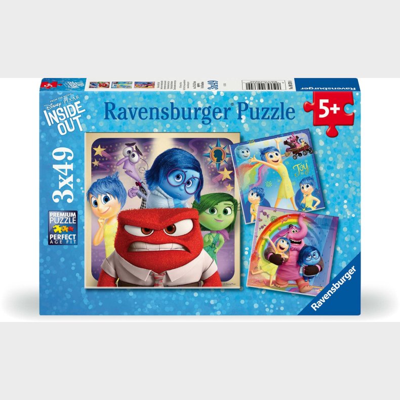 Ravensburger Disney Pixar Inderst Inde Puslespil 3x49 Brikker