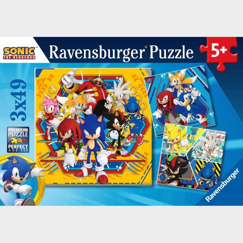 Ravensburger Puslespil Sonic Core 3x49 Brikker