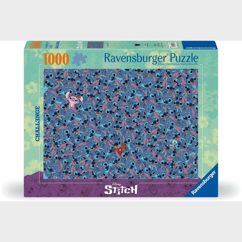 Ravensburger Disney Challenge Stitch Puslespil 1000 Brikker