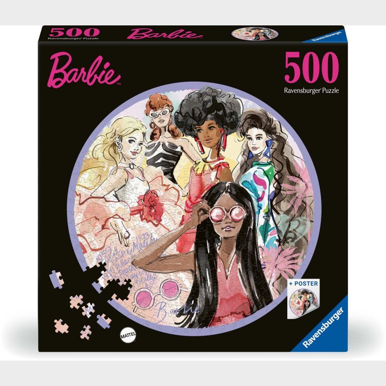 Ravensburger Rundt Barbie Puslespil 500 Brikker