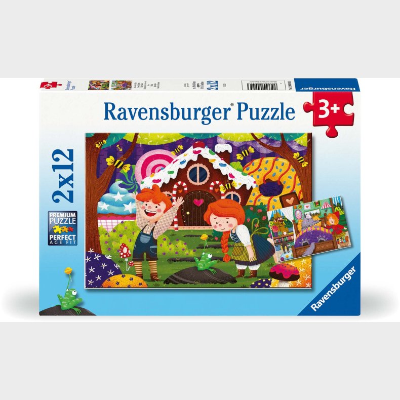 Ravensburger Puslespil Eventyr 2x12 Brikker