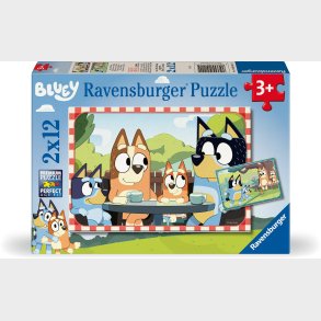 Ravensburger Bluey Puslespil 2x12 Brikker