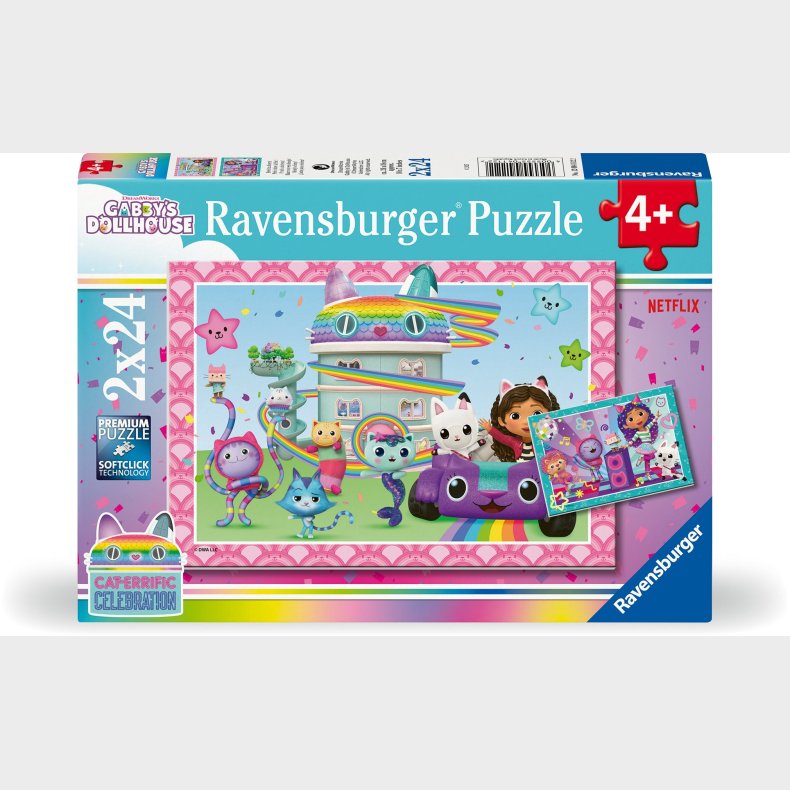 Ravensburger Gabby's Dollhouse Puslespil 2x24 Brikker