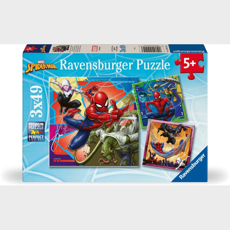 Ravensburger Marvel Spider-Man Puslespil 3x49 Brikker