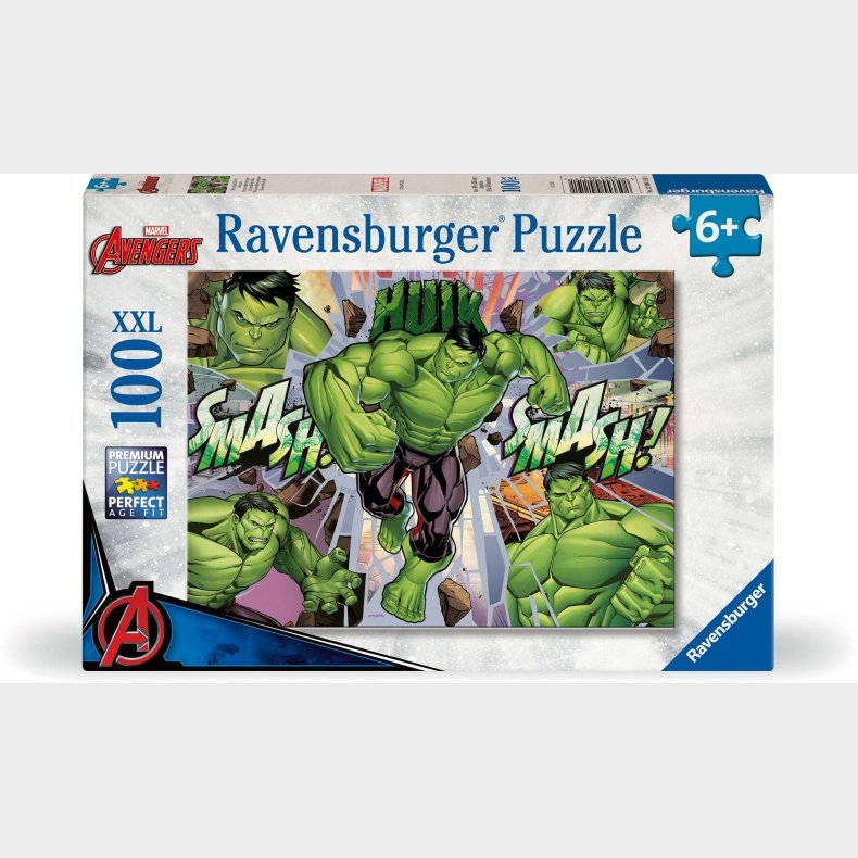 Ravensburger Marvel Avengers Den Fantastiske Hulk XXL Puslespil 100 Brikker