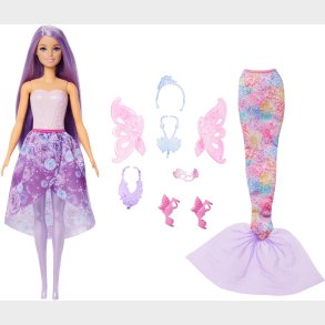 Barbie Fantasy Dress Up Dukke Lilla Hr