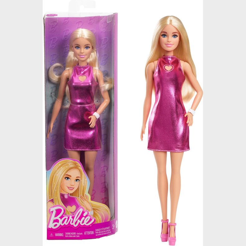 Barbie Fashionista Dukke med Blondt Hr &  Lyserd Kjole