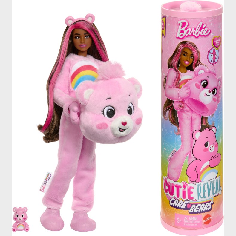 Barbie Cutie Reveal Dukke Care Bears, Pink