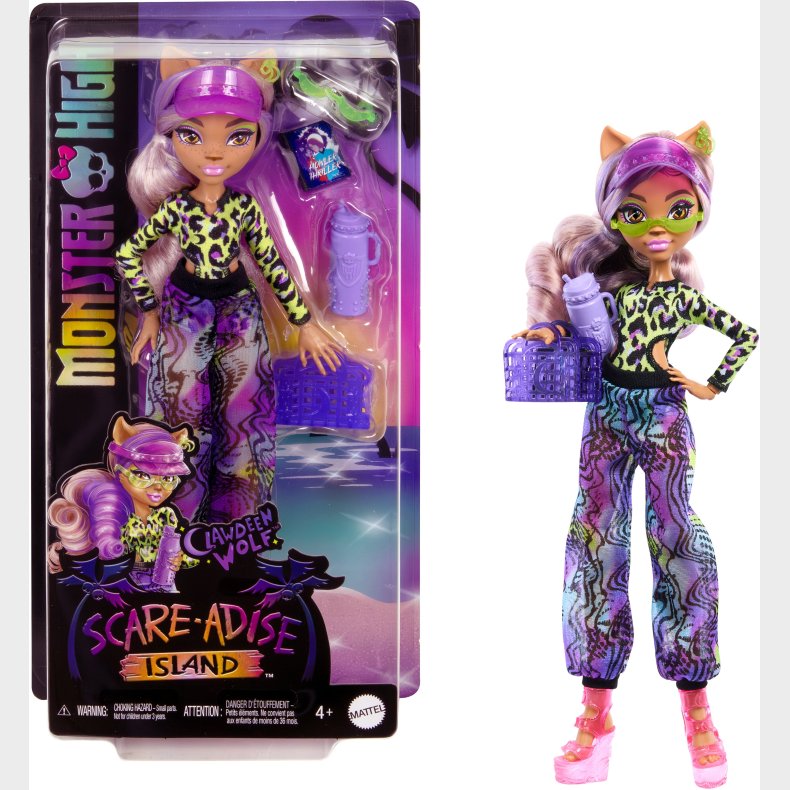 Monster High Scare-adise Island Dukke Clawdeen Wolf