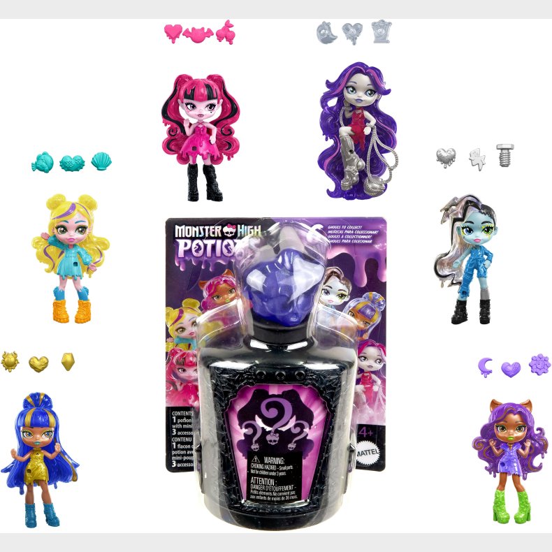 Monster High Potions Miniaturedukke Blandet Udvalg