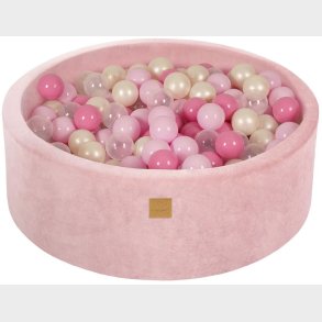 Meowbaby Rund Boldbassin Velour 30x90, Lyserd