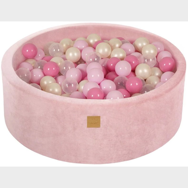 Meowbaby Rund Boldbassin Velour 30x90, Lyserd