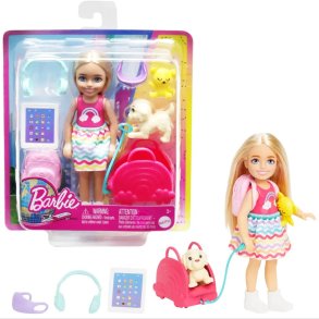 Barbie Chelsea Travel Dukkest med Hundehvalp