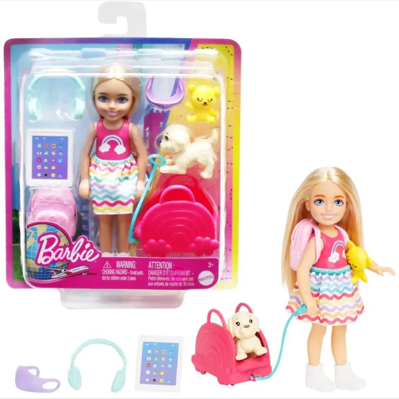 Barbie Chelsea Travel Dukkest med Hundehvalp