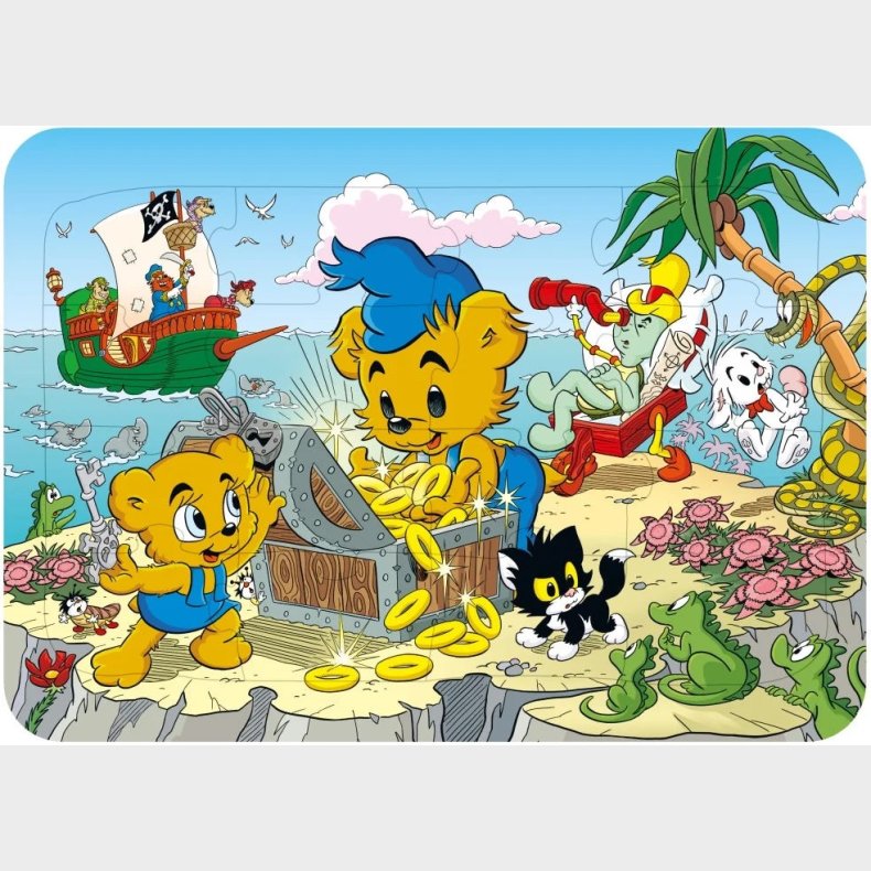 Krnan Bamse Rammepuslespil Pirat 16 Brikker